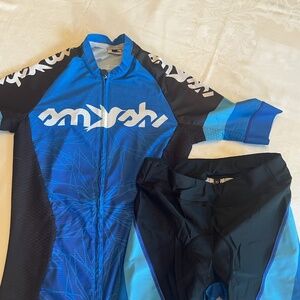 Tri Kit Aero Jersey and Tri Shorts - Smashfest Queen Blue Hawaii